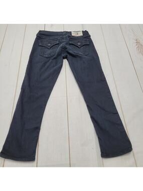 True Religion black Y2k capri pants skinny low rise